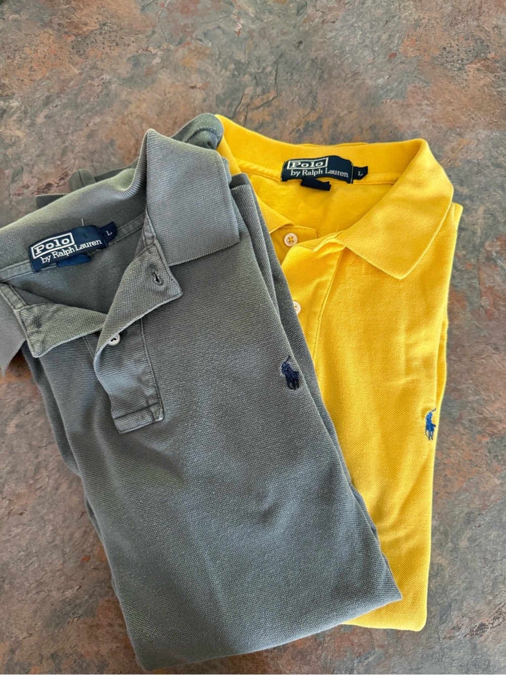 Polo by Ralph Lauren Men’s Yellow & Olive Green Polo Shirts